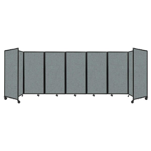 Room Divider 360 Folding Portable Partition 19'6" x 6' Sea Green Fabric